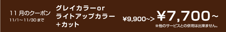 11月のクーポン